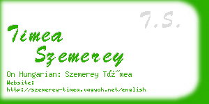 timea szemerey business card